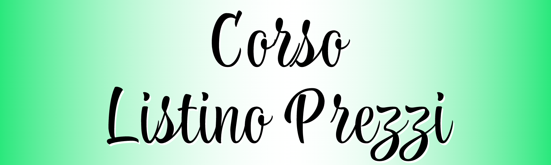 Corso listino prezzi
