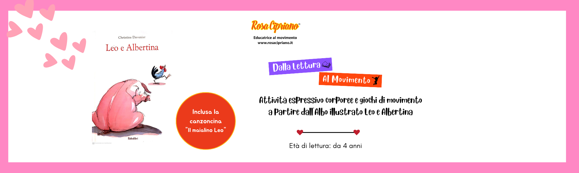 Videocorso Dalla lettura al movimento Leo e Albertina