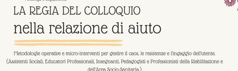La regia del colloquio nella relazione di aiuto