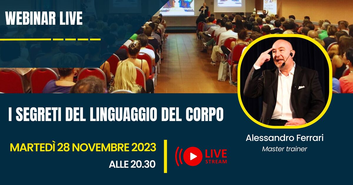 Webinar LIVE 28 Novembre Linguaggio del Corpo